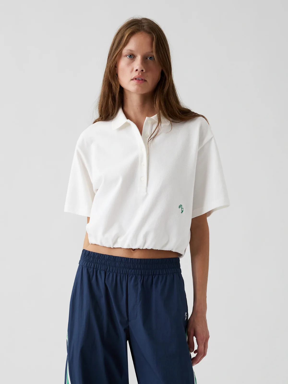 Gap x Malbon Cinch Crop Polo Shirt by Gap