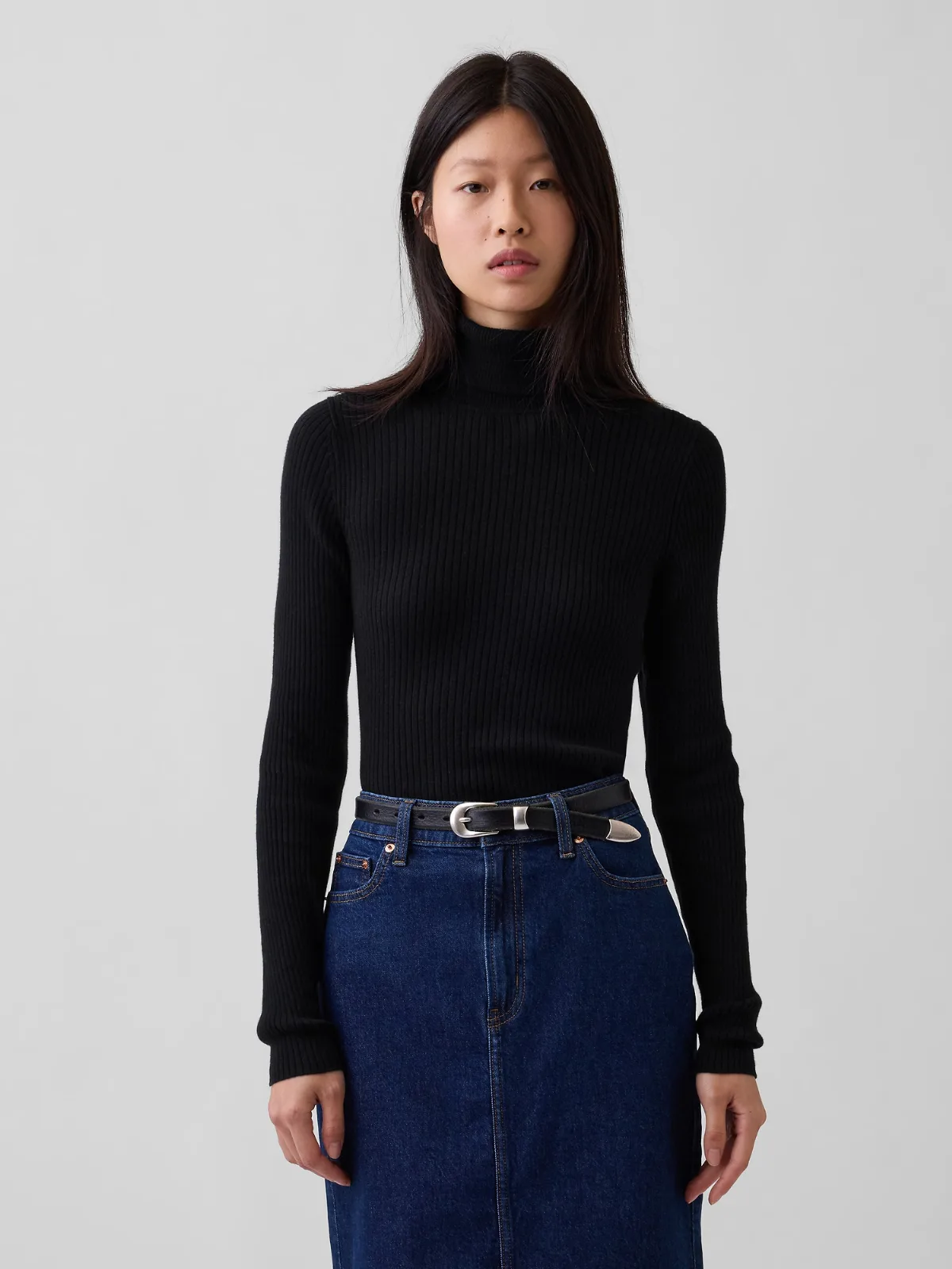 Lightweight CashSoft Rib Turtleneck Sweater by Gap
