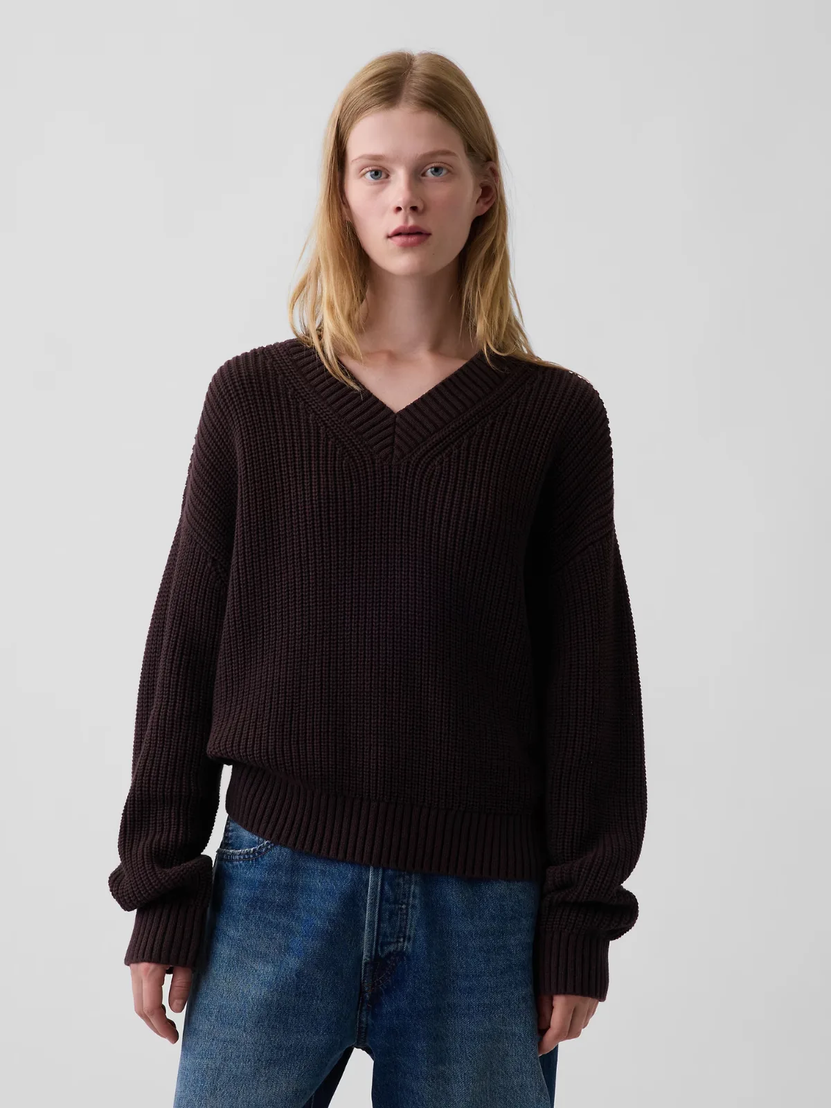 100% Cotton Oversized Shaker Sweater by Gap