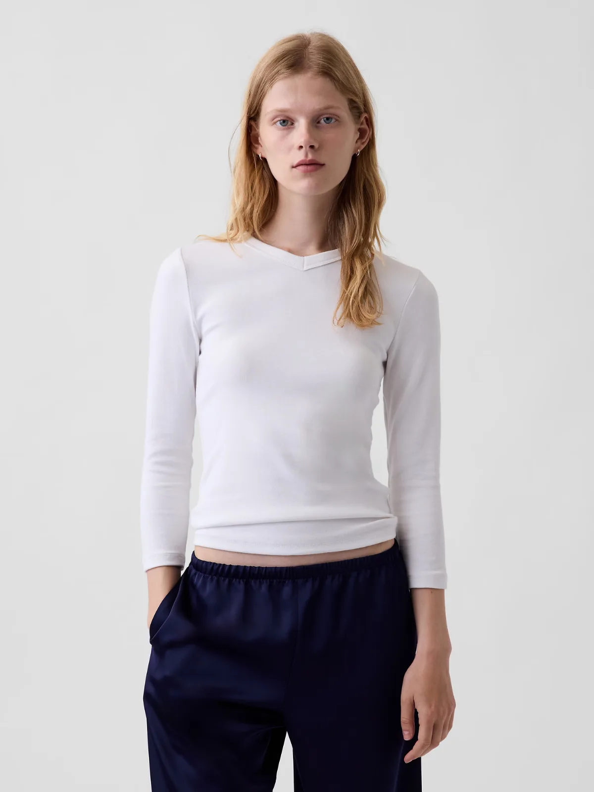 Modern High V-Neck T-Shirt by Gap
