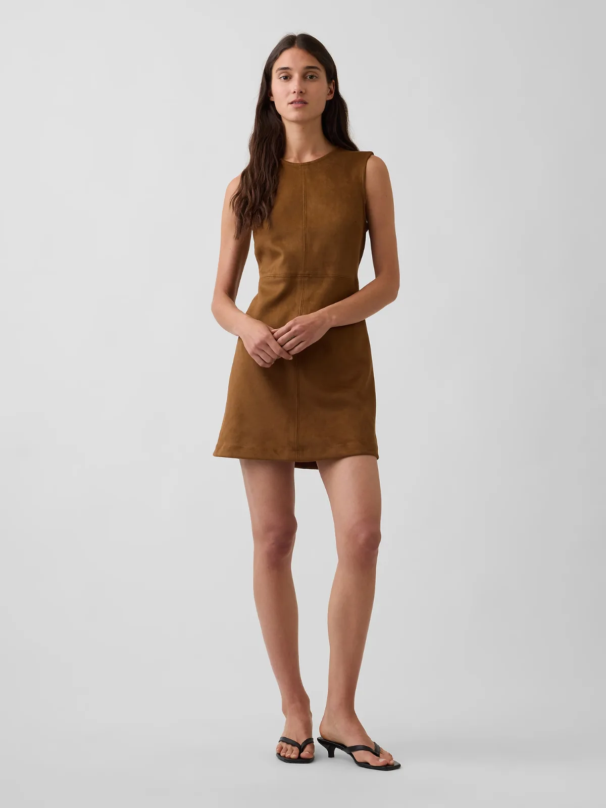 Vegan Suede Mini Shift Dress by Gap