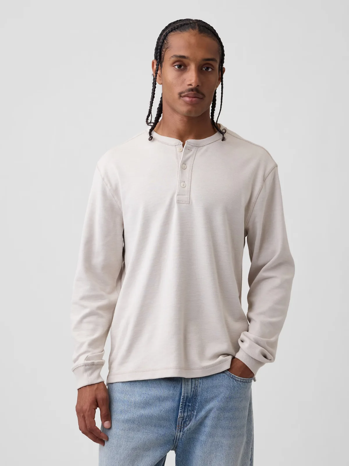 Relaxed Henley T-Shirt by Gap