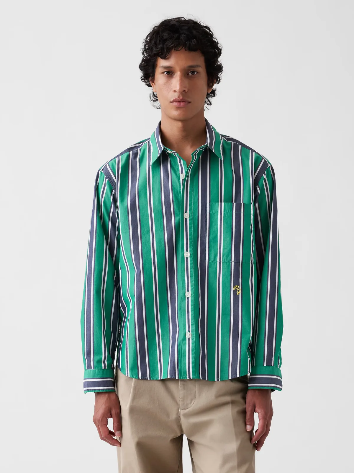 Gap x Malbon Poplin Stripe Shirt by Gap