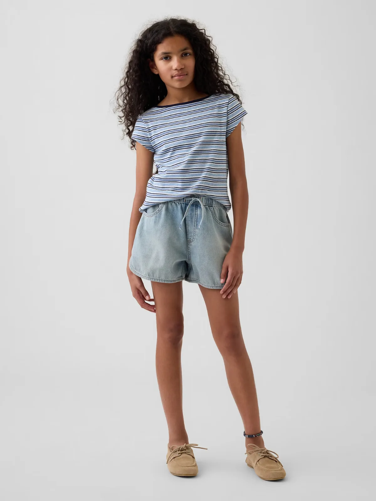 High Rise Denim Easy Shorts by Gap