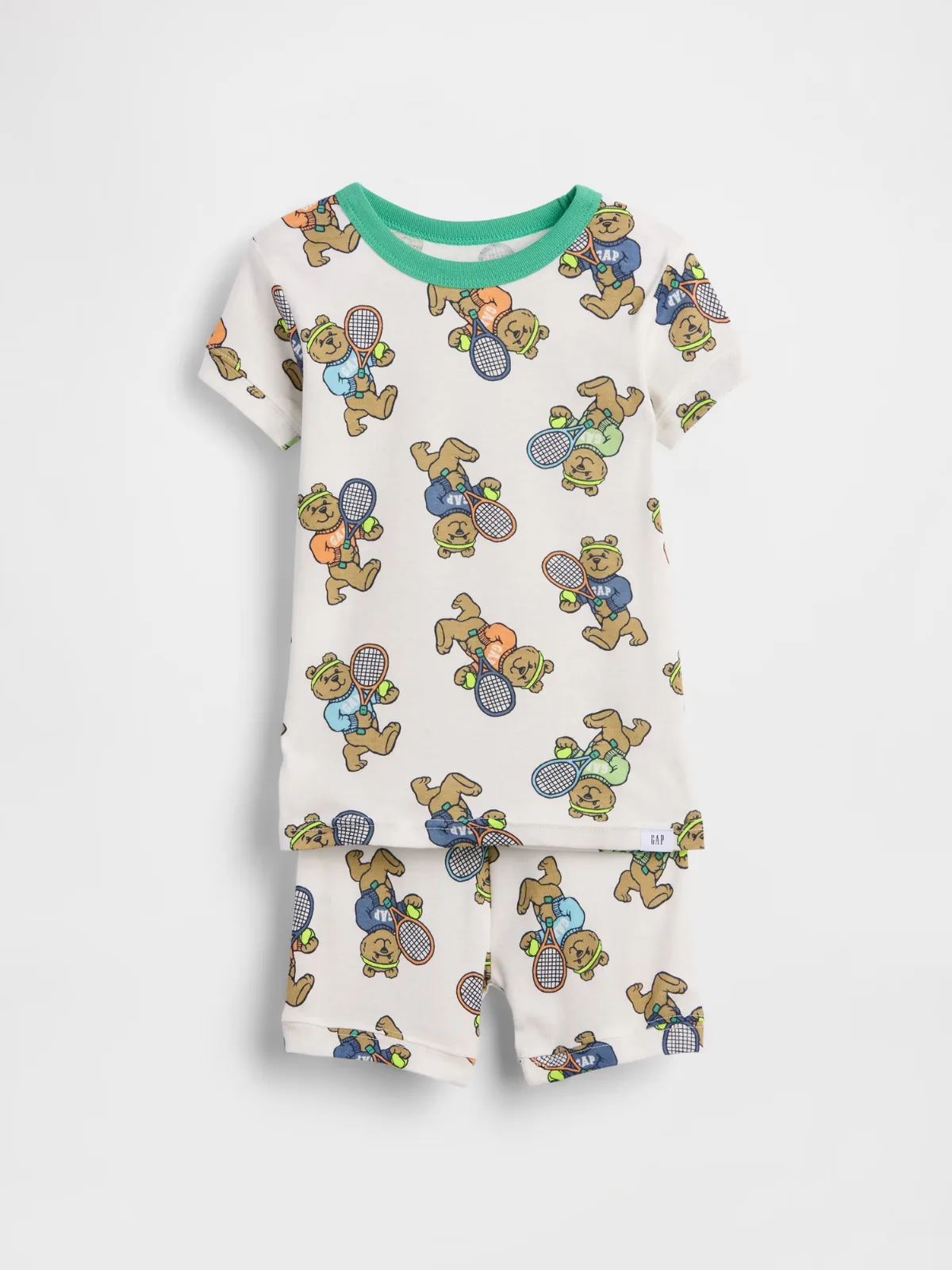 Organic Brushed Cotton Brannan Bear Tennis PJ Short Set by Gap