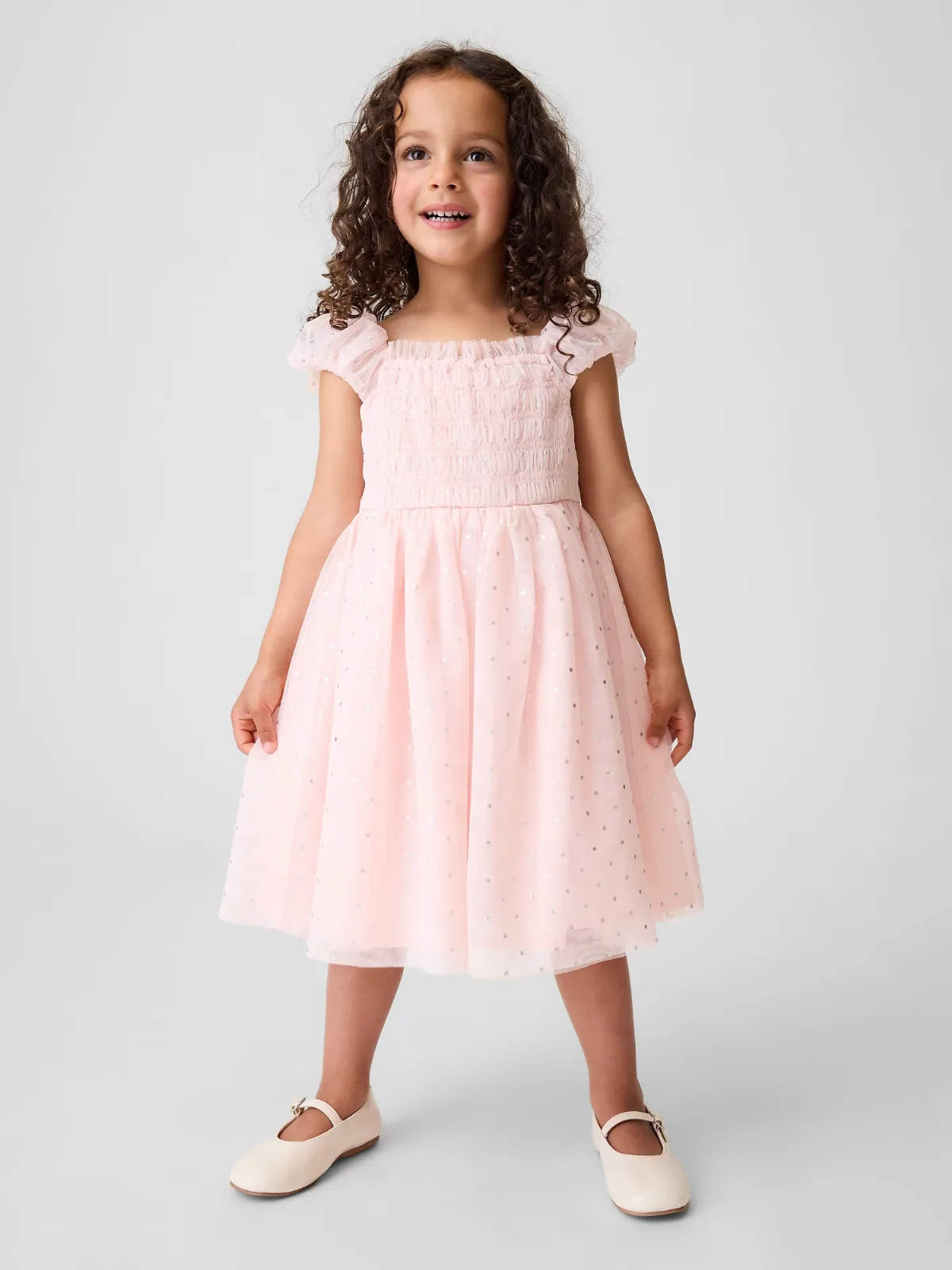Smocked Tulle Dress by Gap