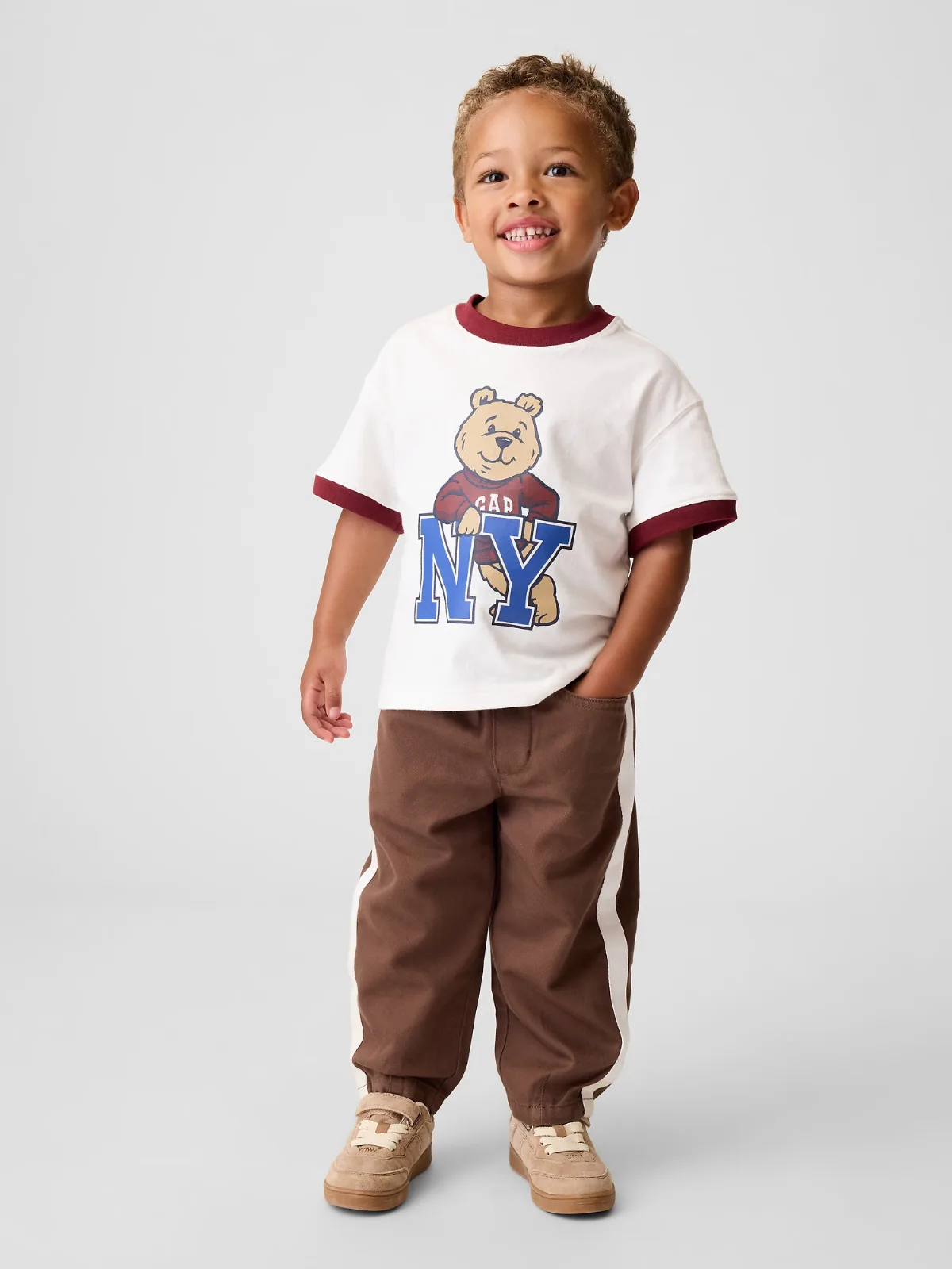 UltraSoft Pull-On Stripe Barrel Pants by Gap