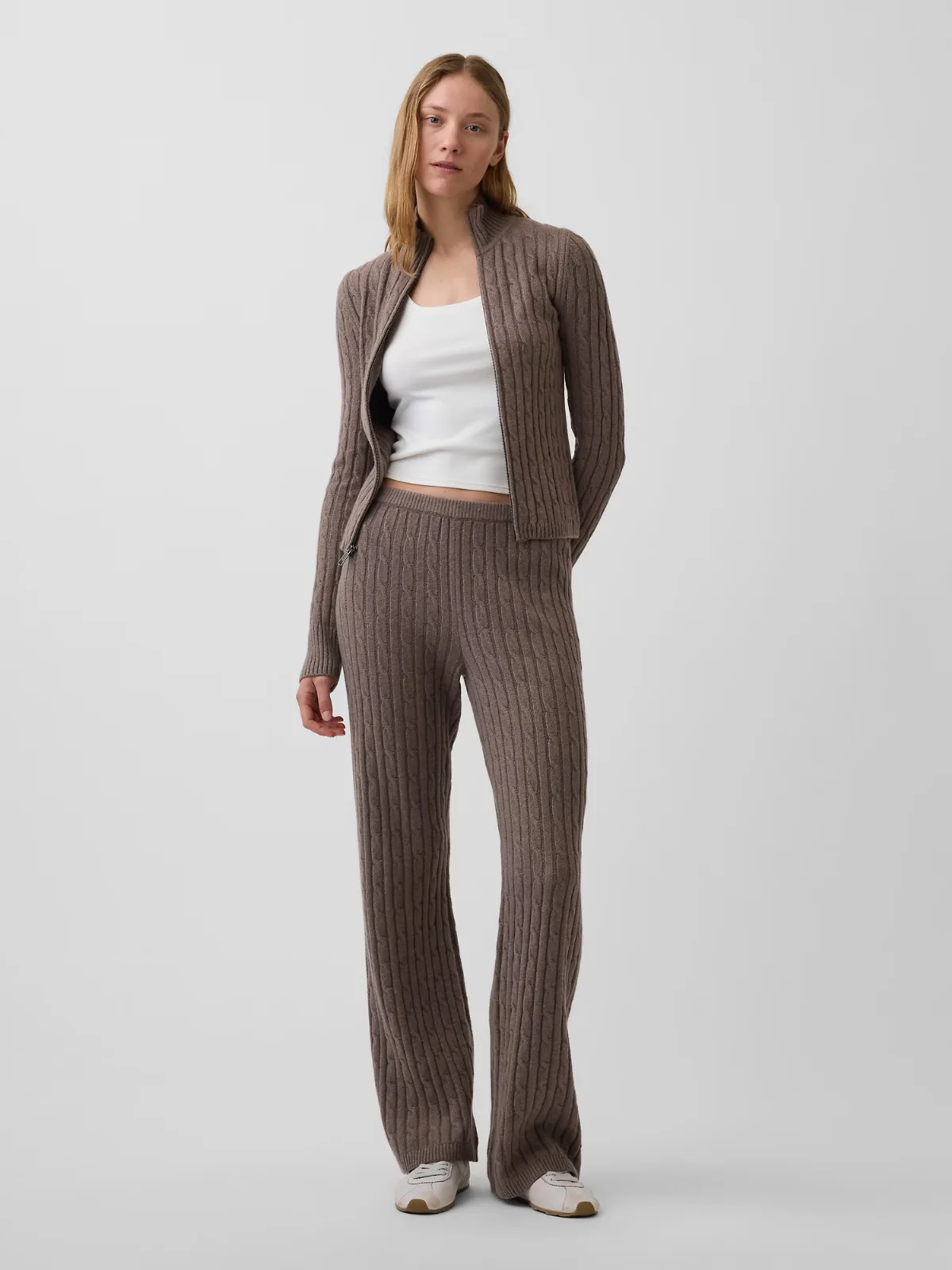 CashSoft Cable-Knit Boot Sweater Pants by Gap
