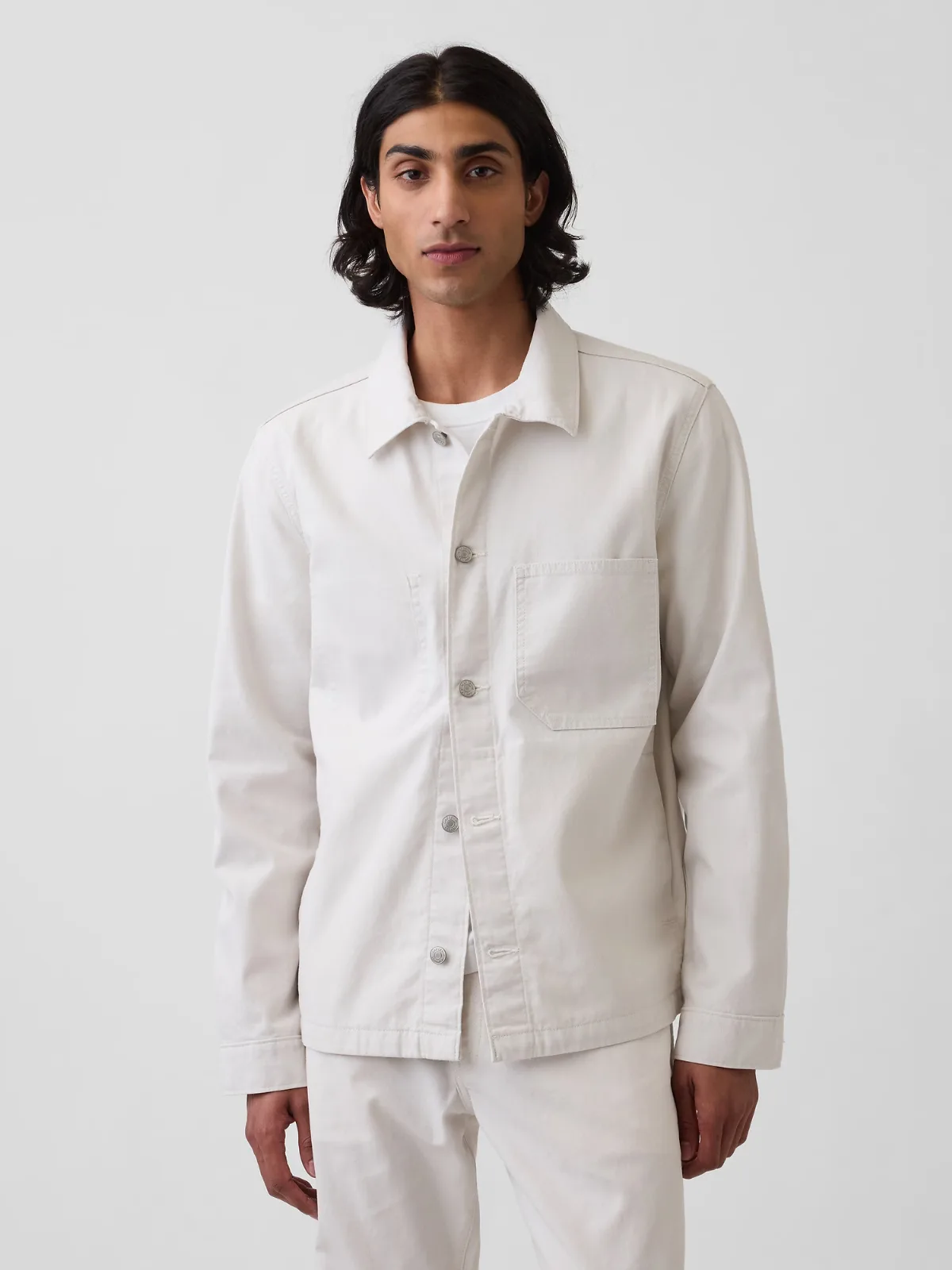 Canvas Relaxed Shirt Jacket by Gap
