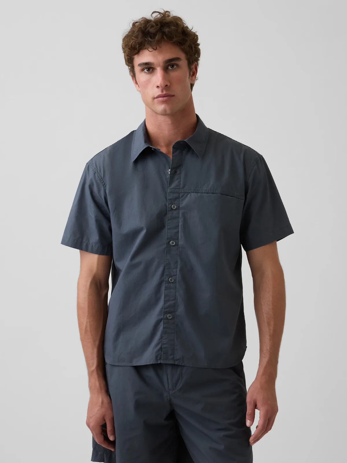 Poplin Relaxed Shirt by Gap