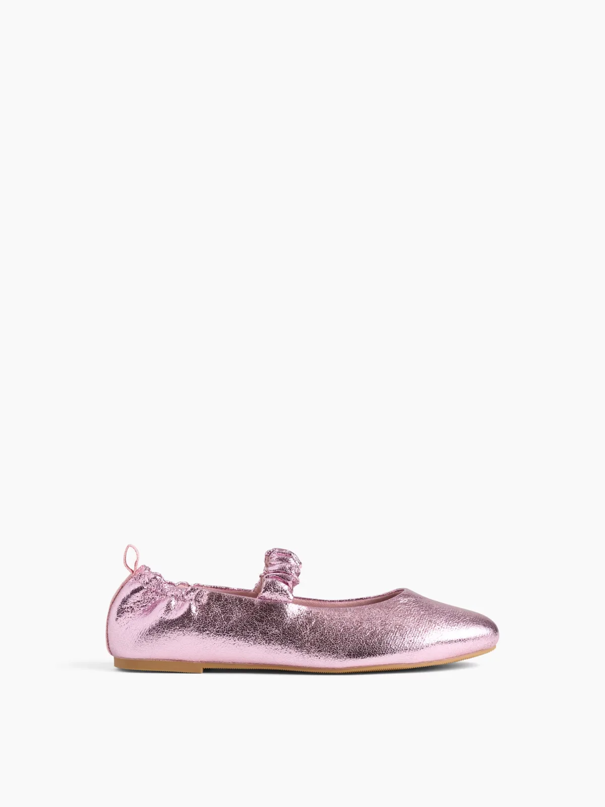 Ruched Vegan Leather Flats by Gap