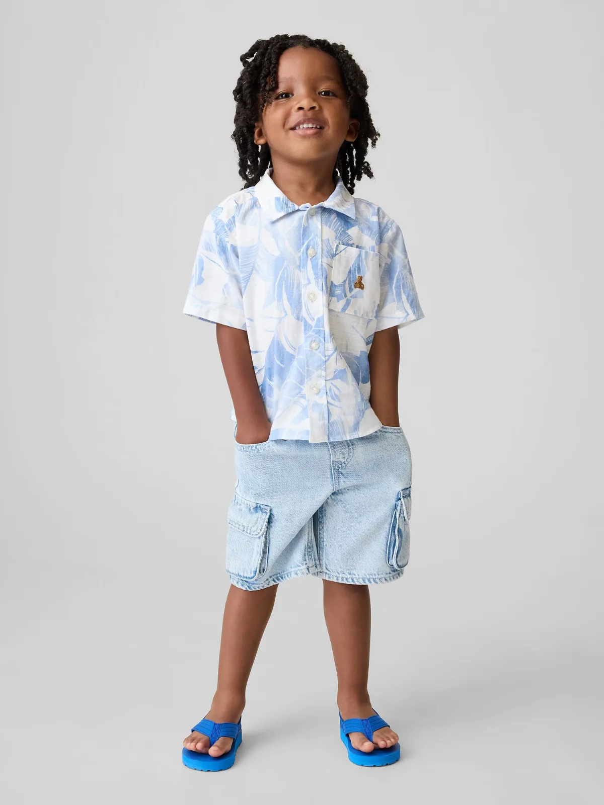 UltraSoft Denim Pull-On Cargo Shorts by Gap