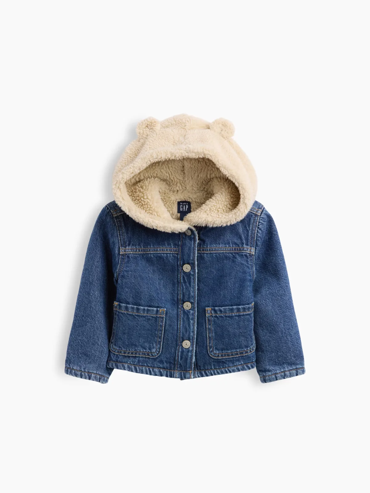 Hooded Sherpa & Denim Jacket by Gap