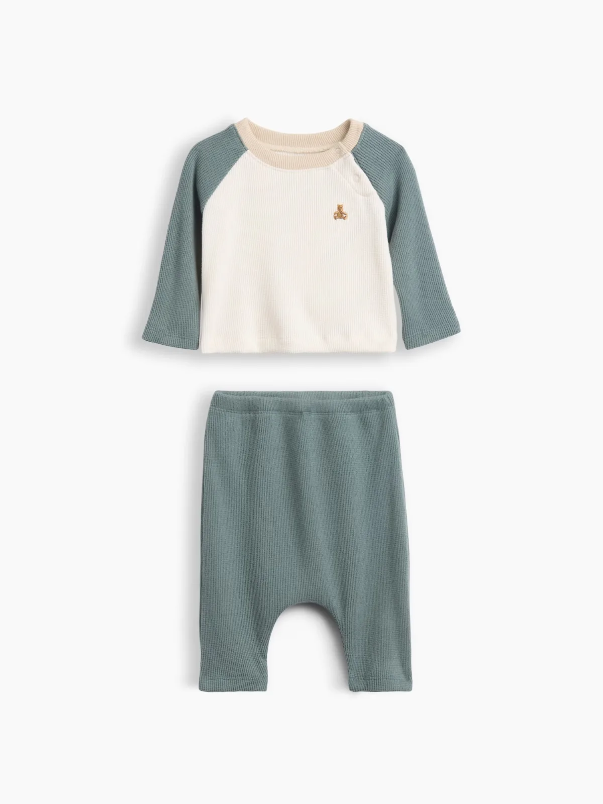 Softspun Waffle Raglan Outfit Set by Gap
