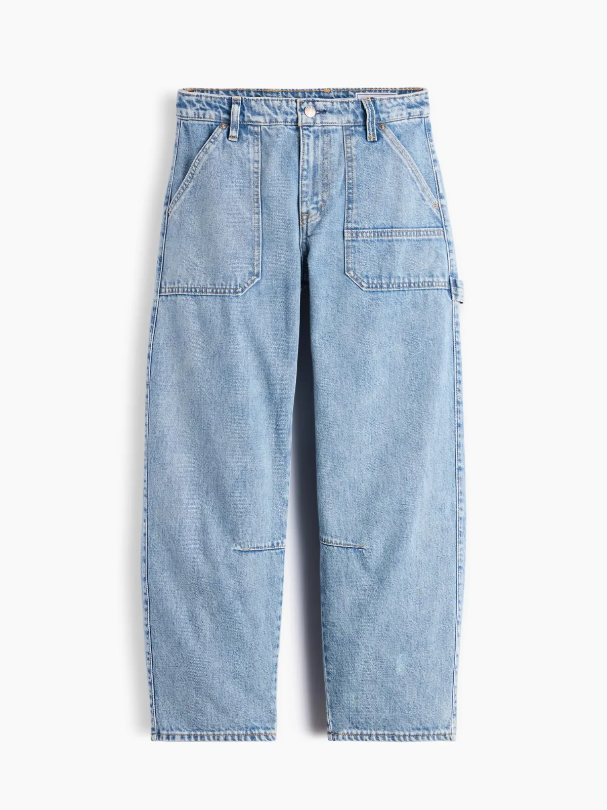 Mid Rise Barrel Utility Jeans by Gap