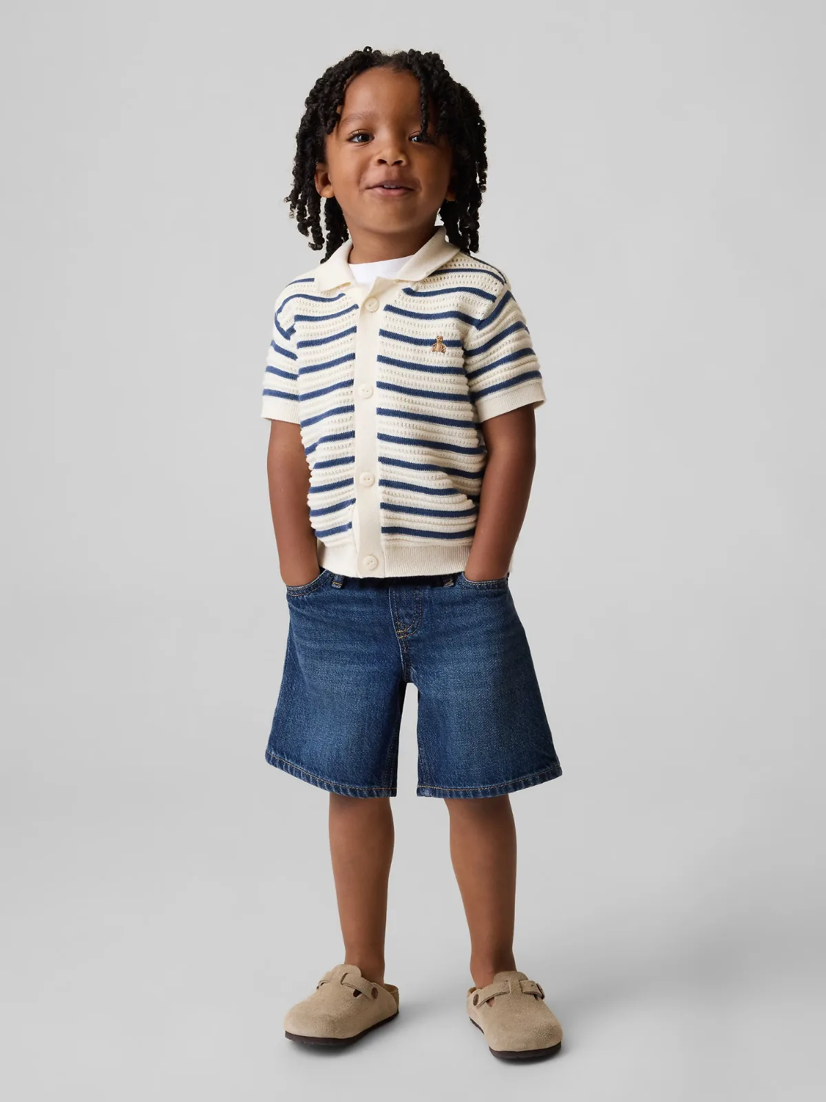 UltraSoft Denim Pull-On Baggy Shorts by Gap
