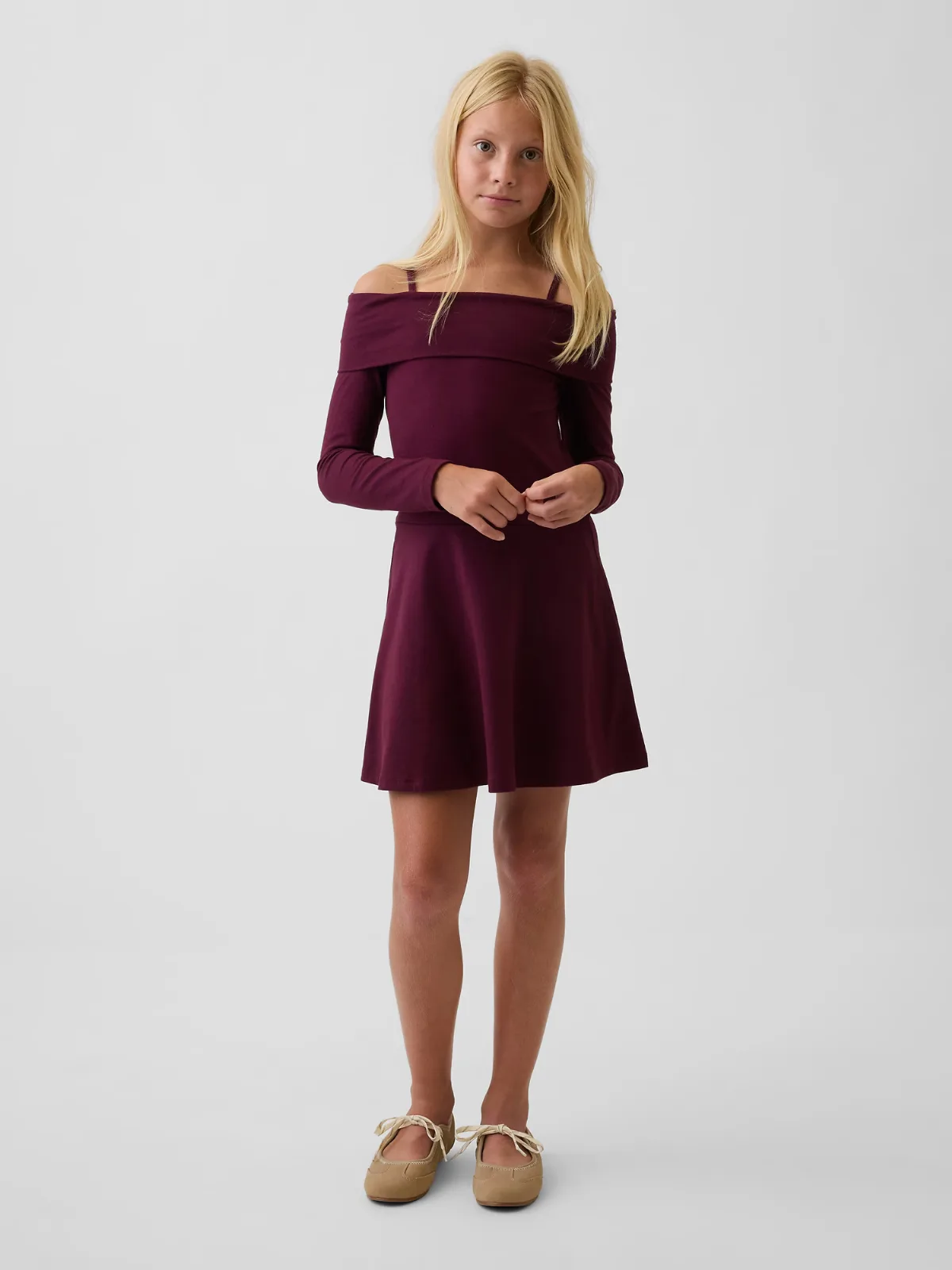 Jersey Off-Shoulder Dress by Gap