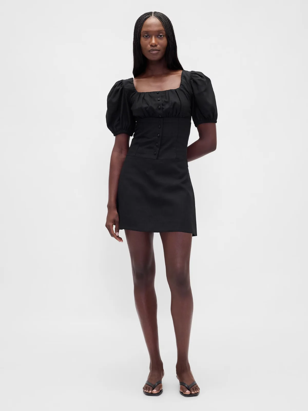 Low Rise Linen-Blend Mini Skort by Gap