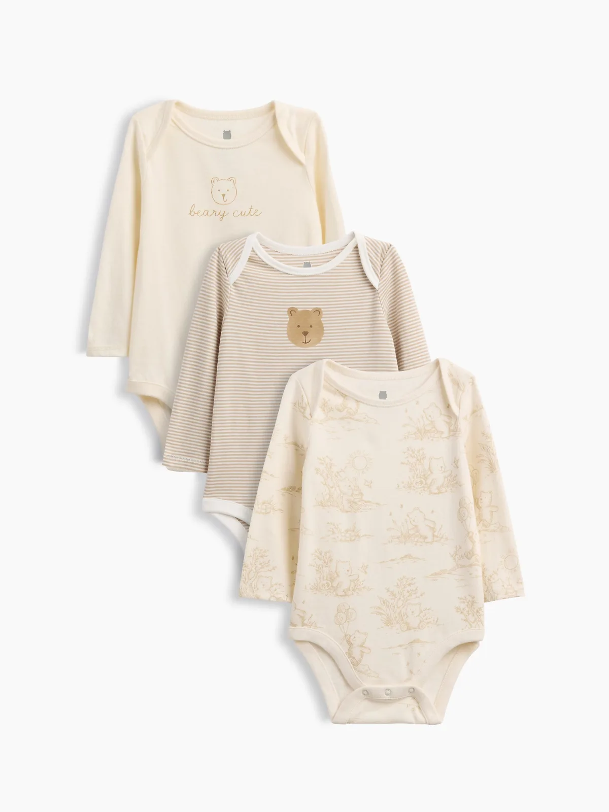 First Favorites Organic Cotton Brannan Bear Bodysuit (3-Pack) by Gap