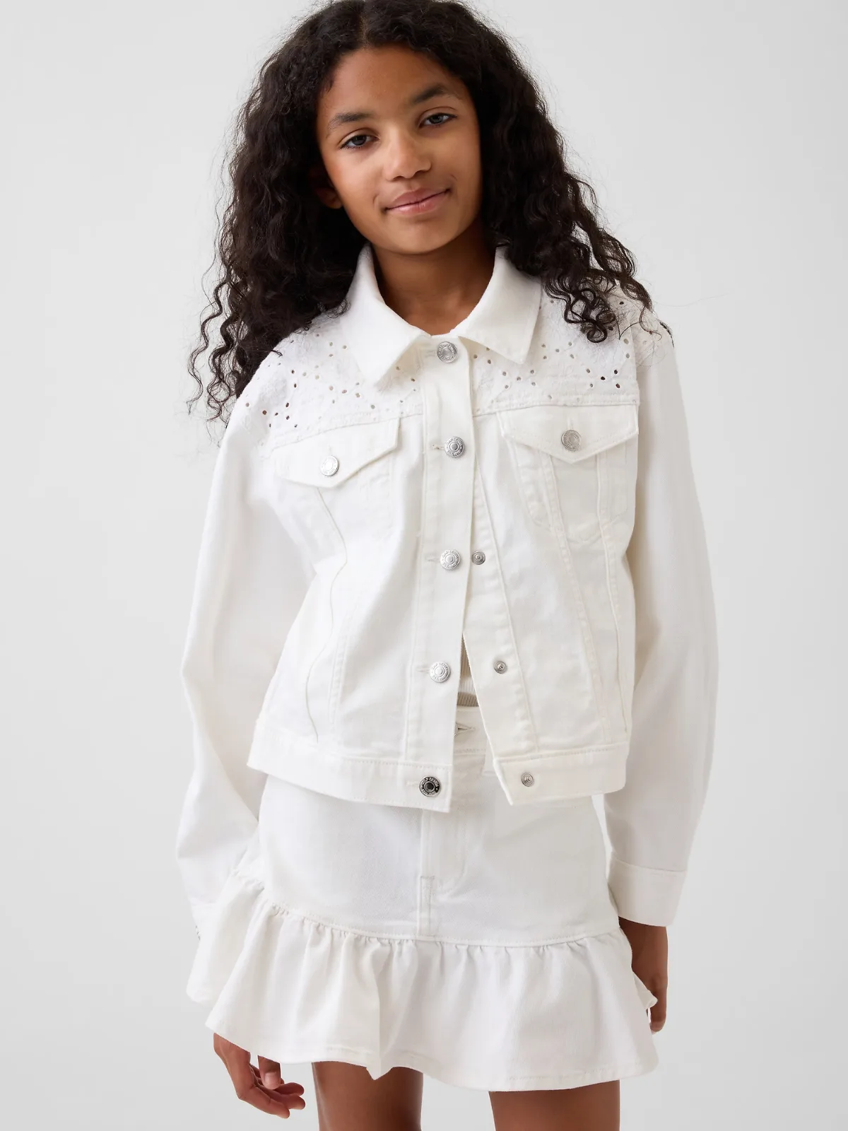 Eyelet Denim Jacket by Gap