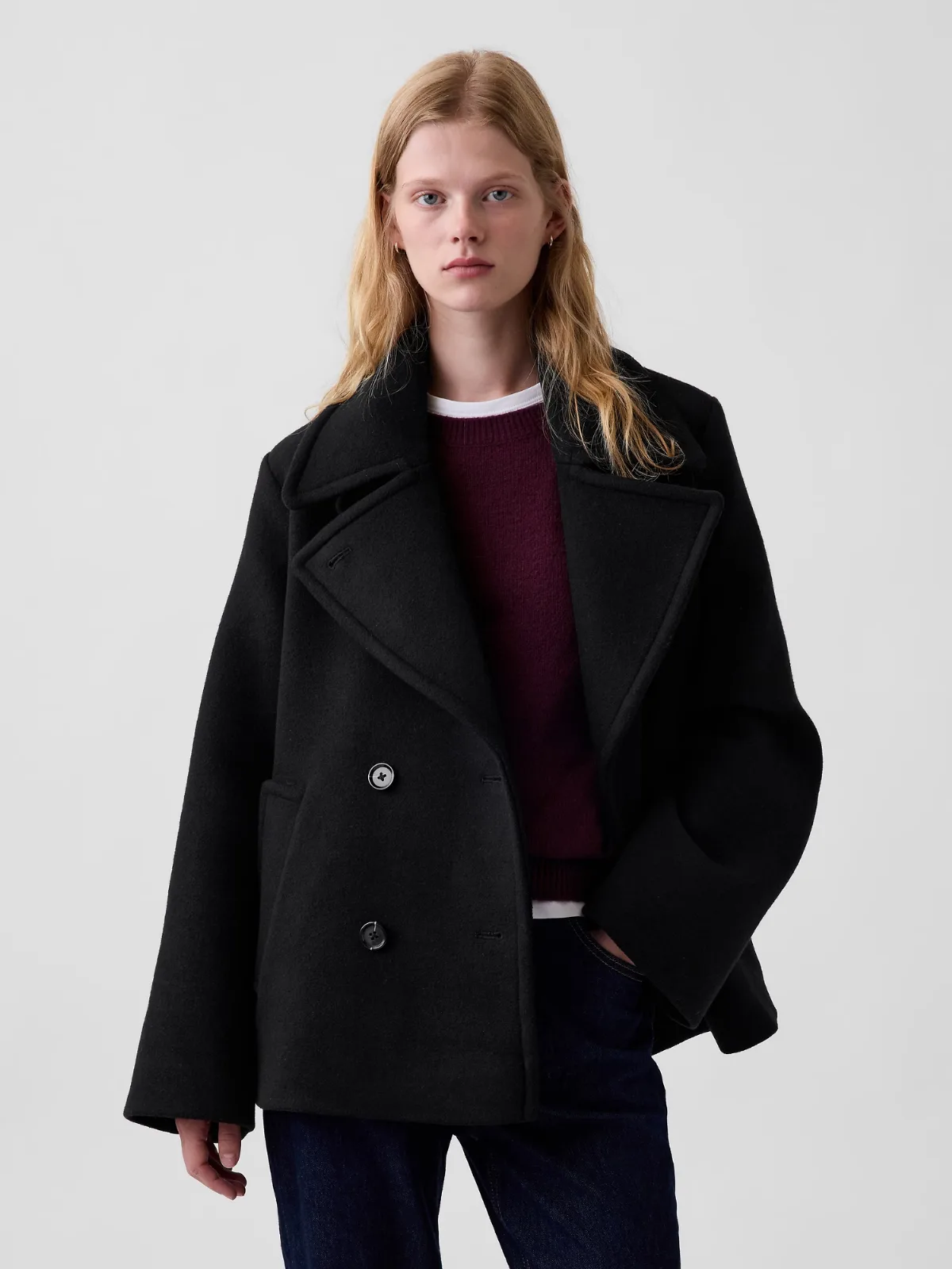 Wool-Blend Peacoat by Gap