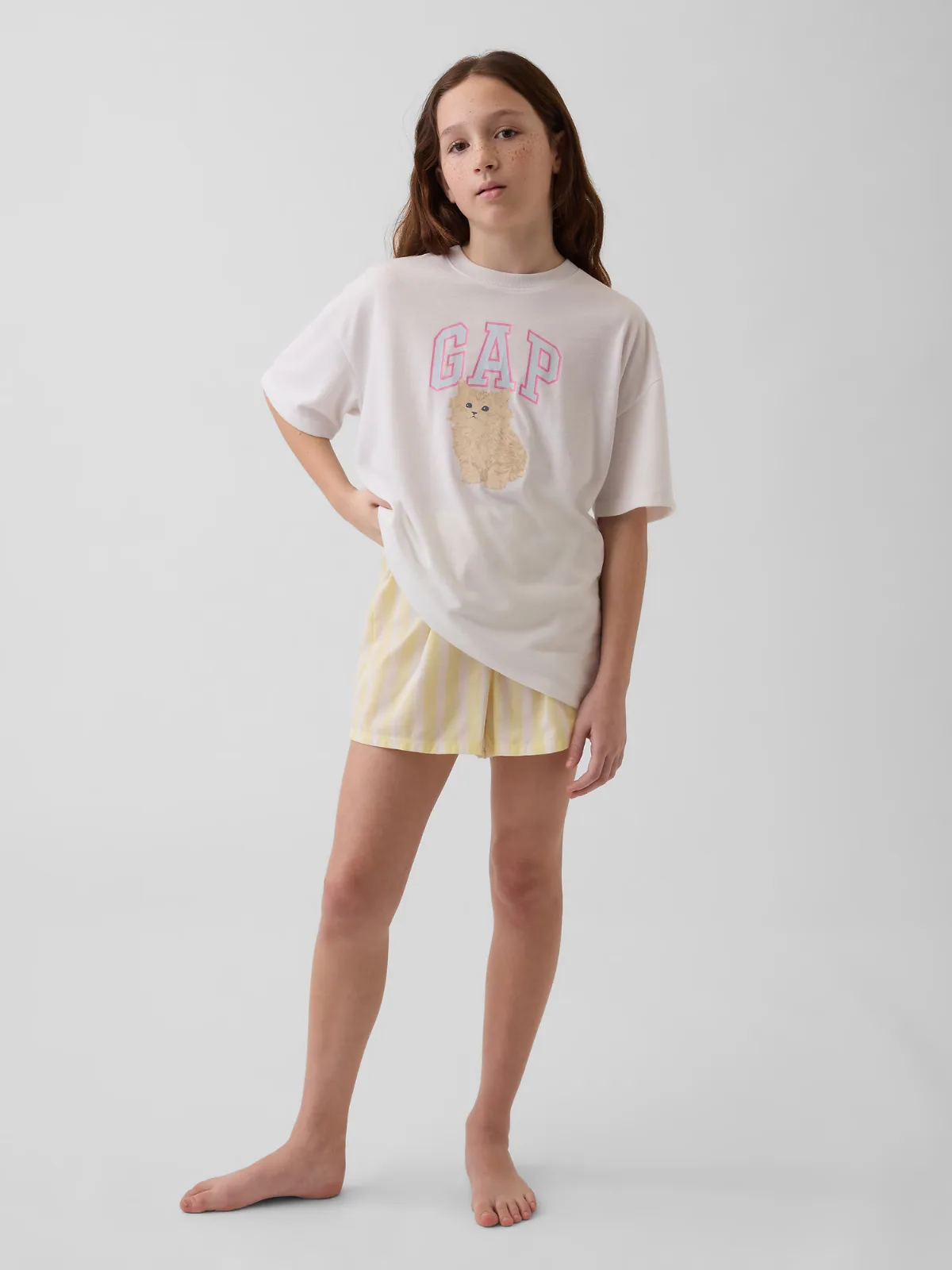 Recycled Poplin PJ Boxer Shorts by Gap
