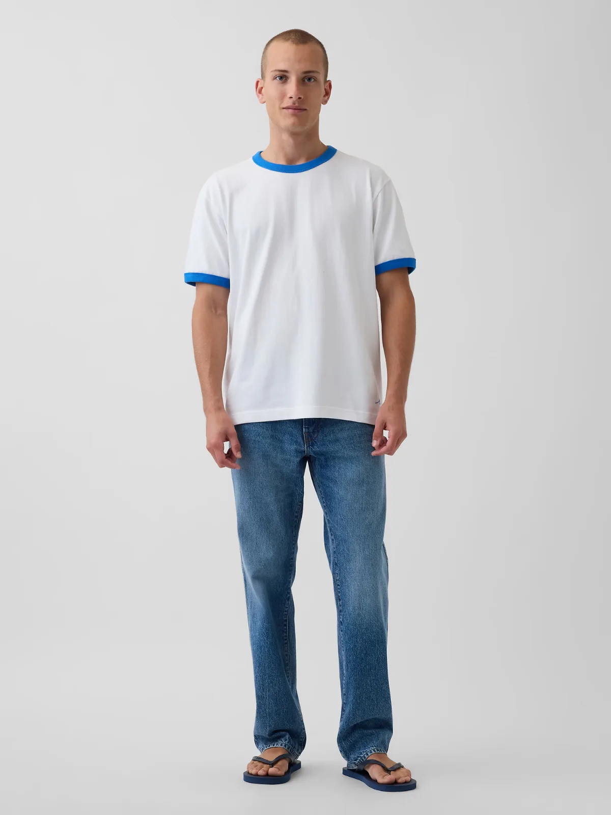 Get Blue Relaxed Straight Trouser Jeans by Gap