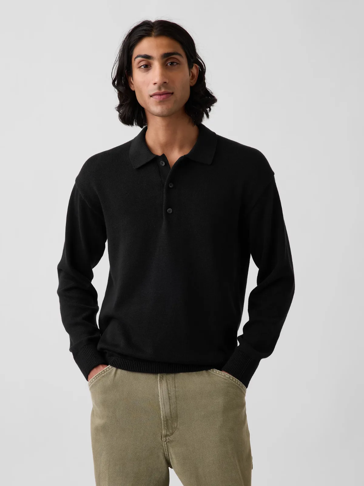 Relaxed Polo Shirt Sweater by Gap