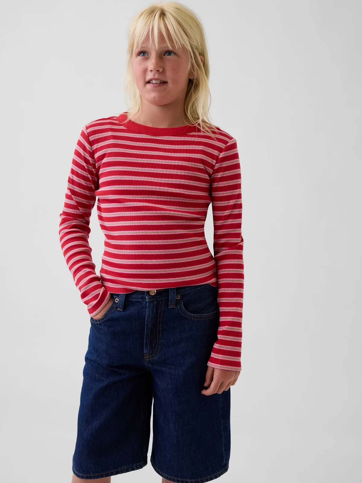 Rib Crew T-Shirt by Gap