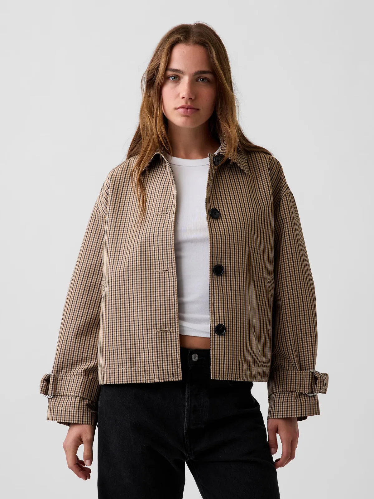 Oversized Crop Trench Jacket by Gap