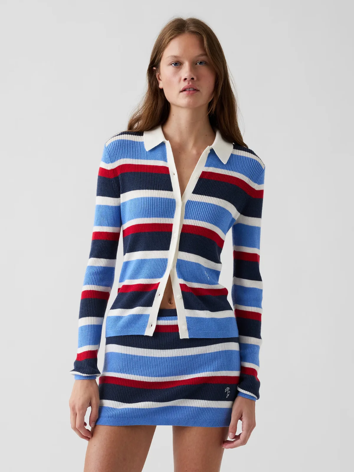 Gap x Malbon Stripe Polo Shirt Cardigan by Gap
