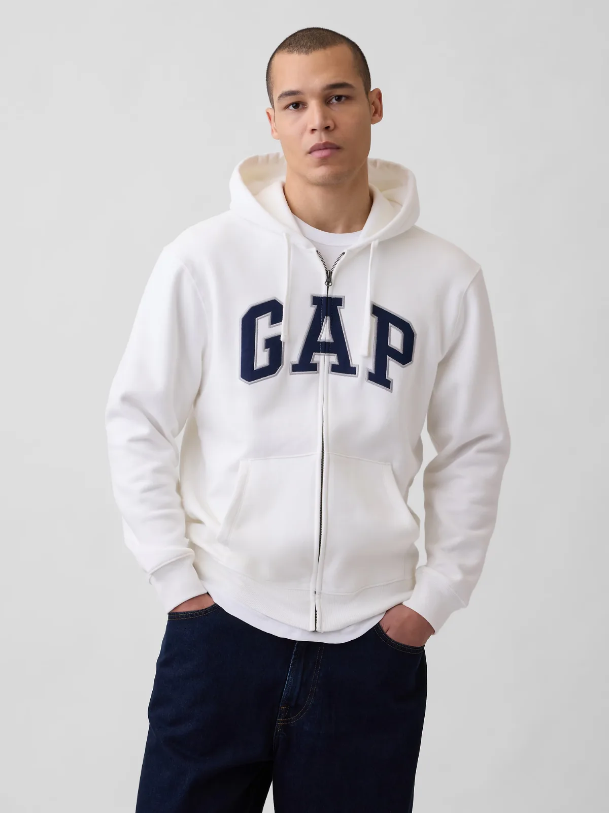 VintageSoft Arch Logo Zip Hoodie by Gap