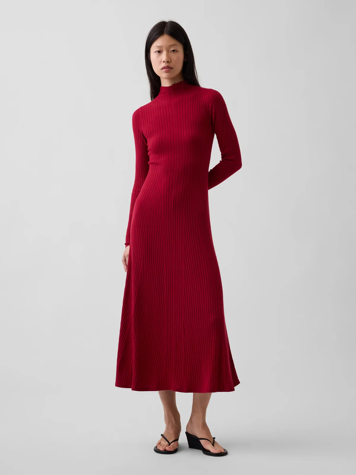 Lightweight CashSoft Rib Maxi Sweater Dress