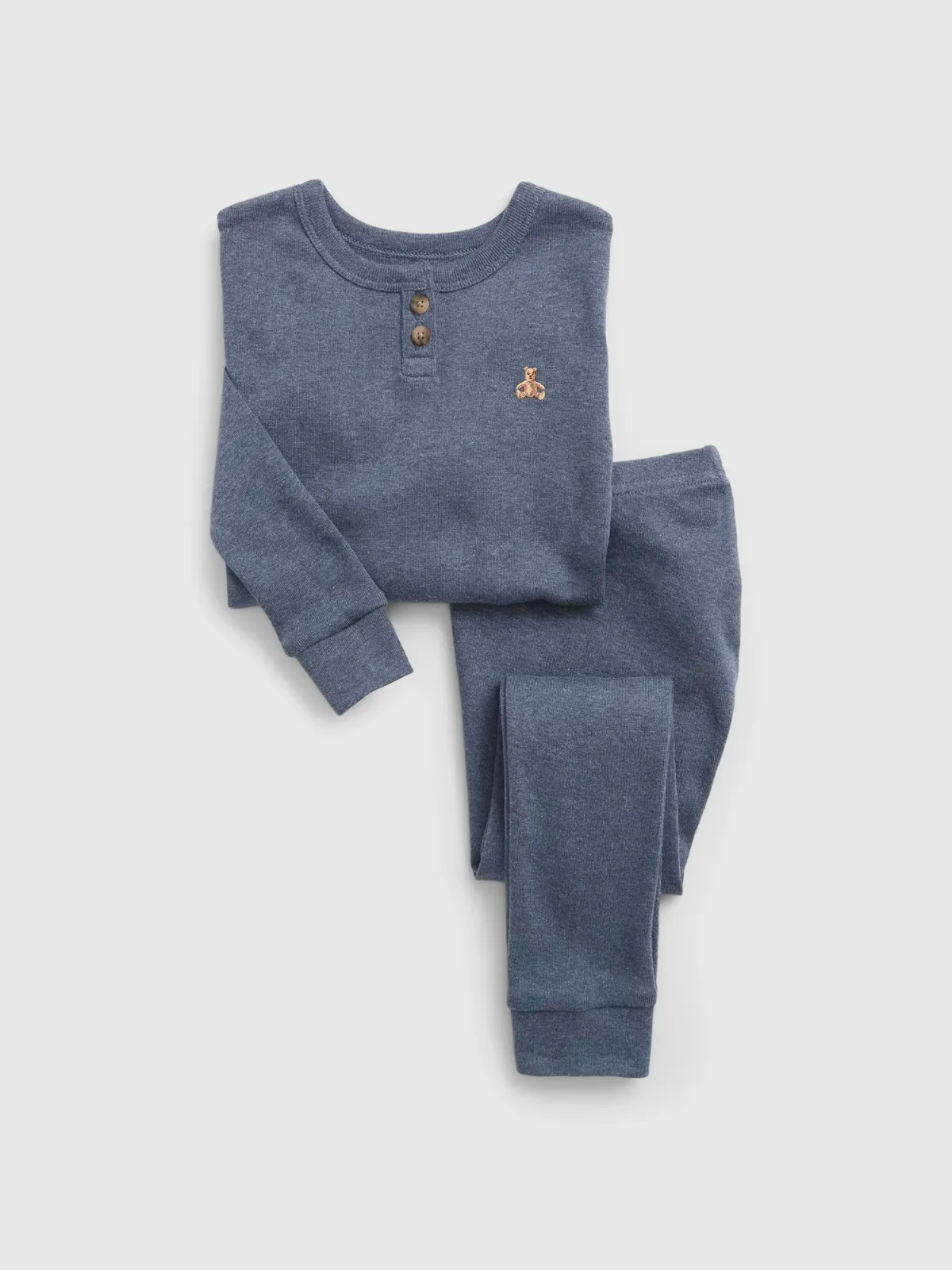 Organic Cotton Heather Henley PJ Set by Gap