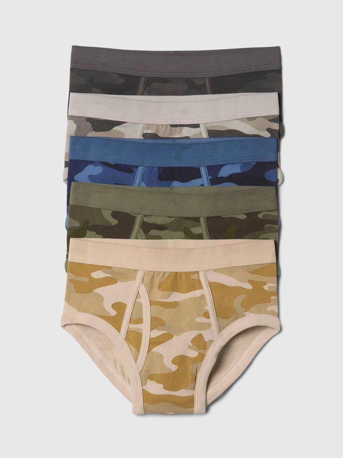 Organic Cotton Camo Briefs (5-Pack) by Gap