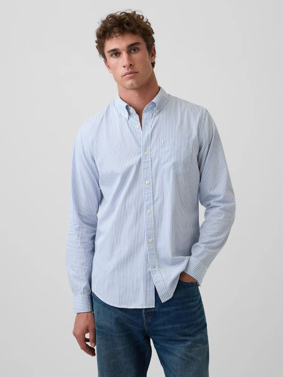 Organic Cotton Poplin Classic Shirt by Gap