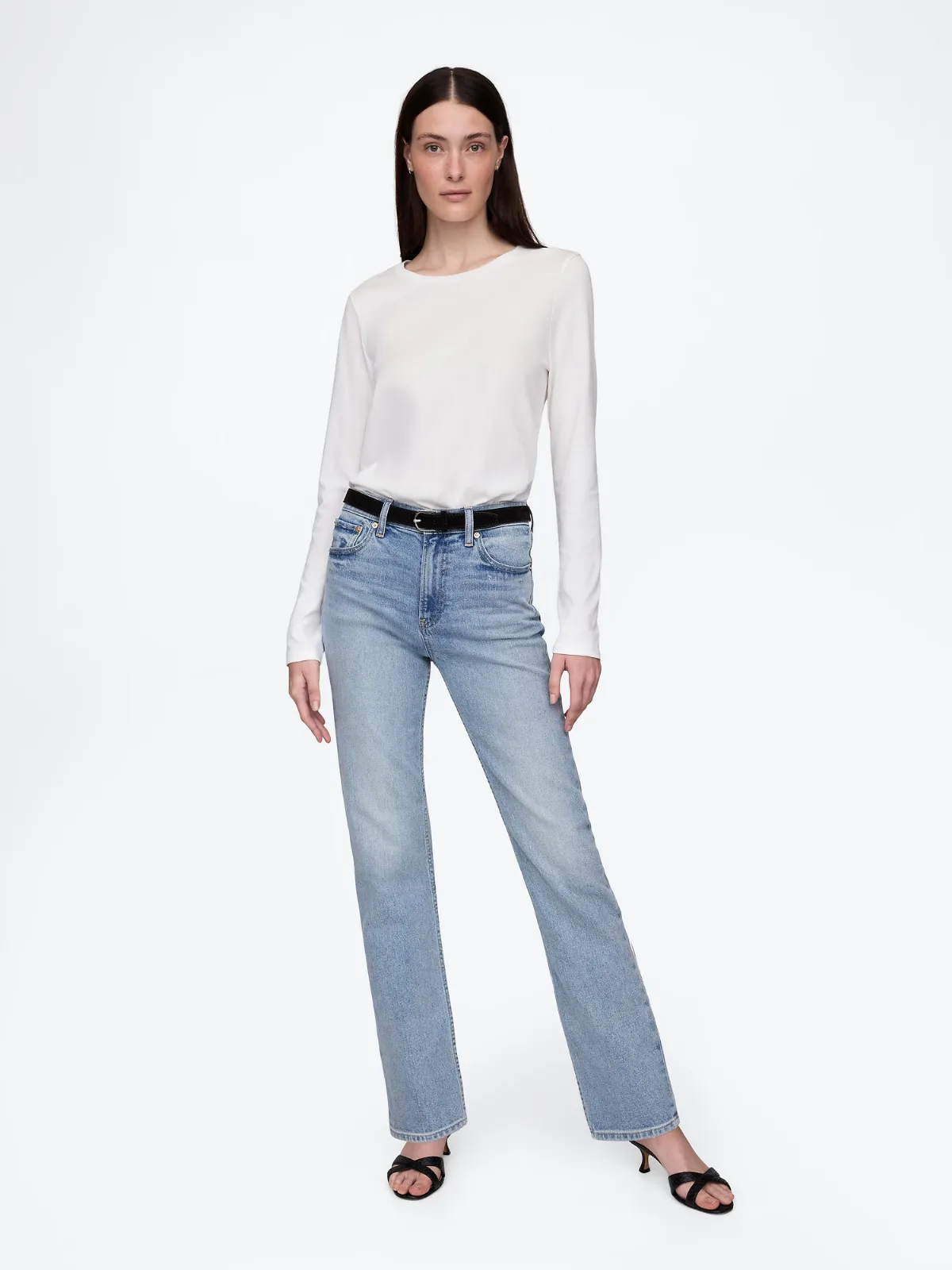 High Rise 90s Slim Straight Jeans by Gap
