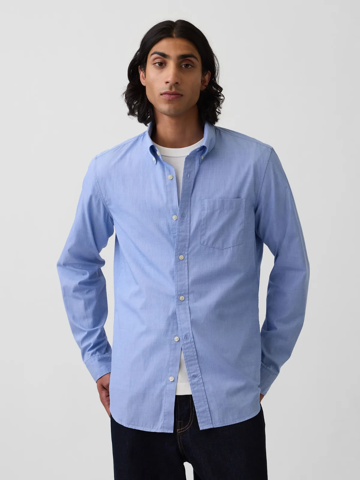 Organic Cotton Poplin Classic Shirt by Gap