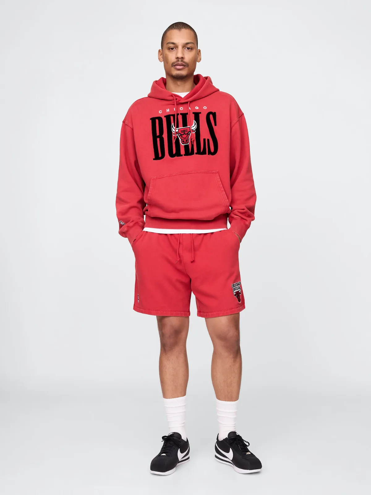 NBA Chicago Bulls Logo Heavyweight Sweat Shorts by Gap