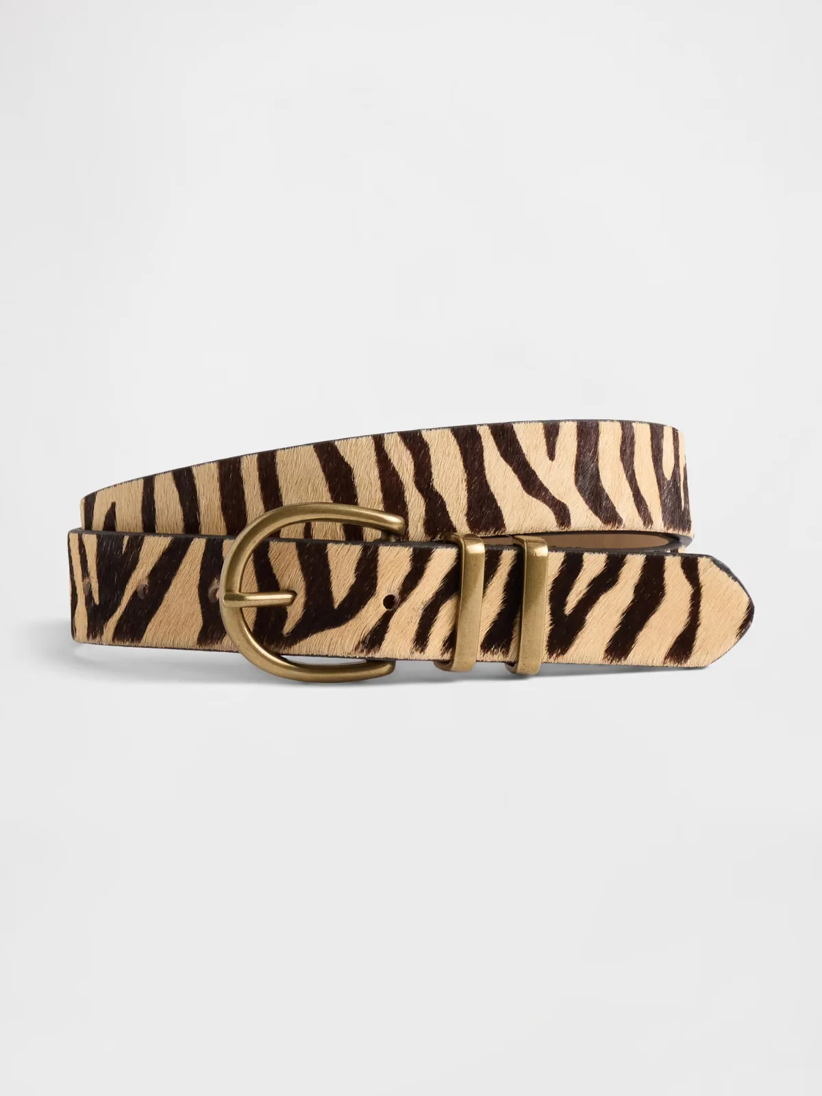 Tiger Print Calf Hair Belt by Gap