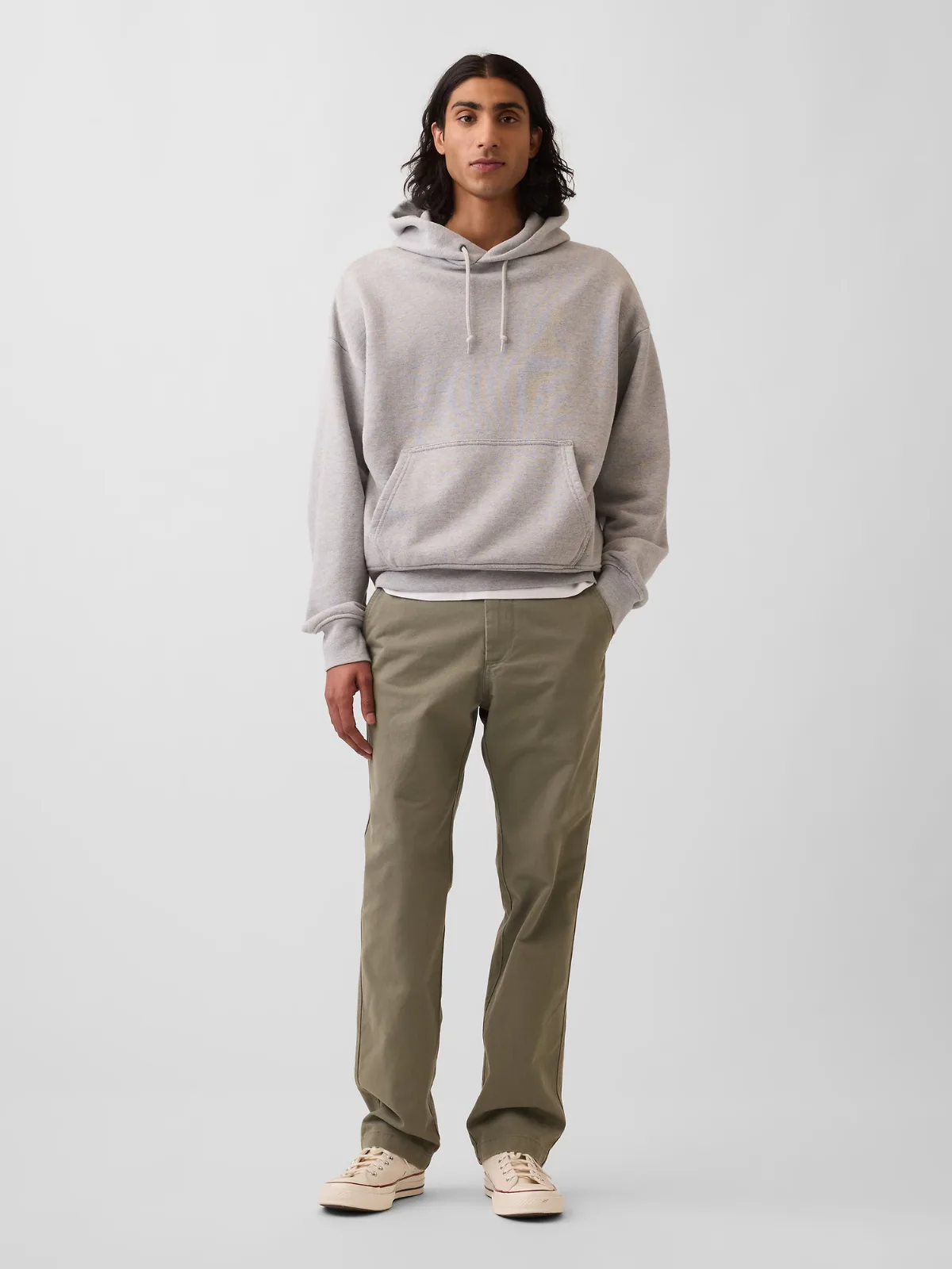 Heavyweight Twill Relaxed Straight Khakis by Gap