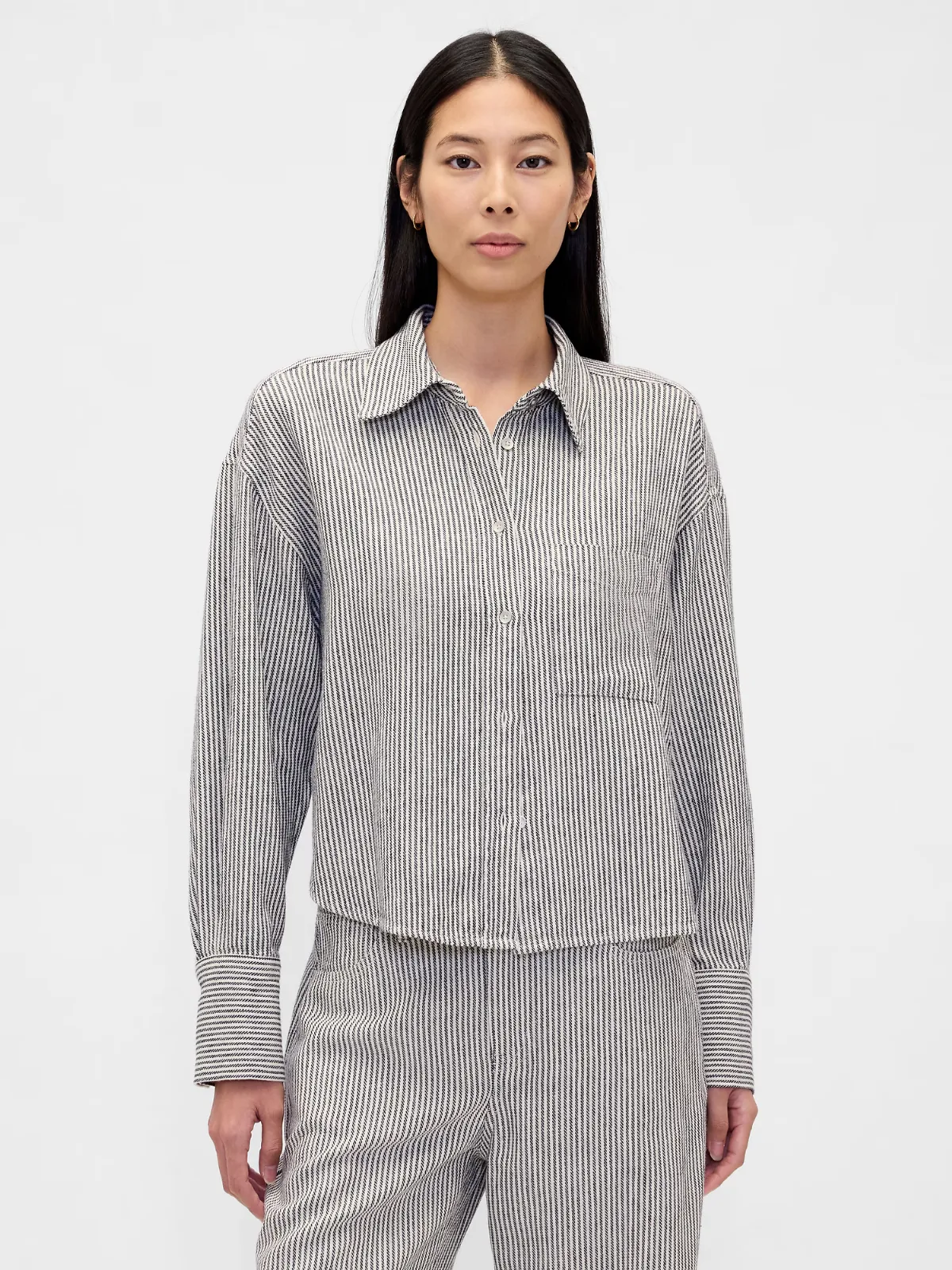 Linen-Cotton Oversized Shirt