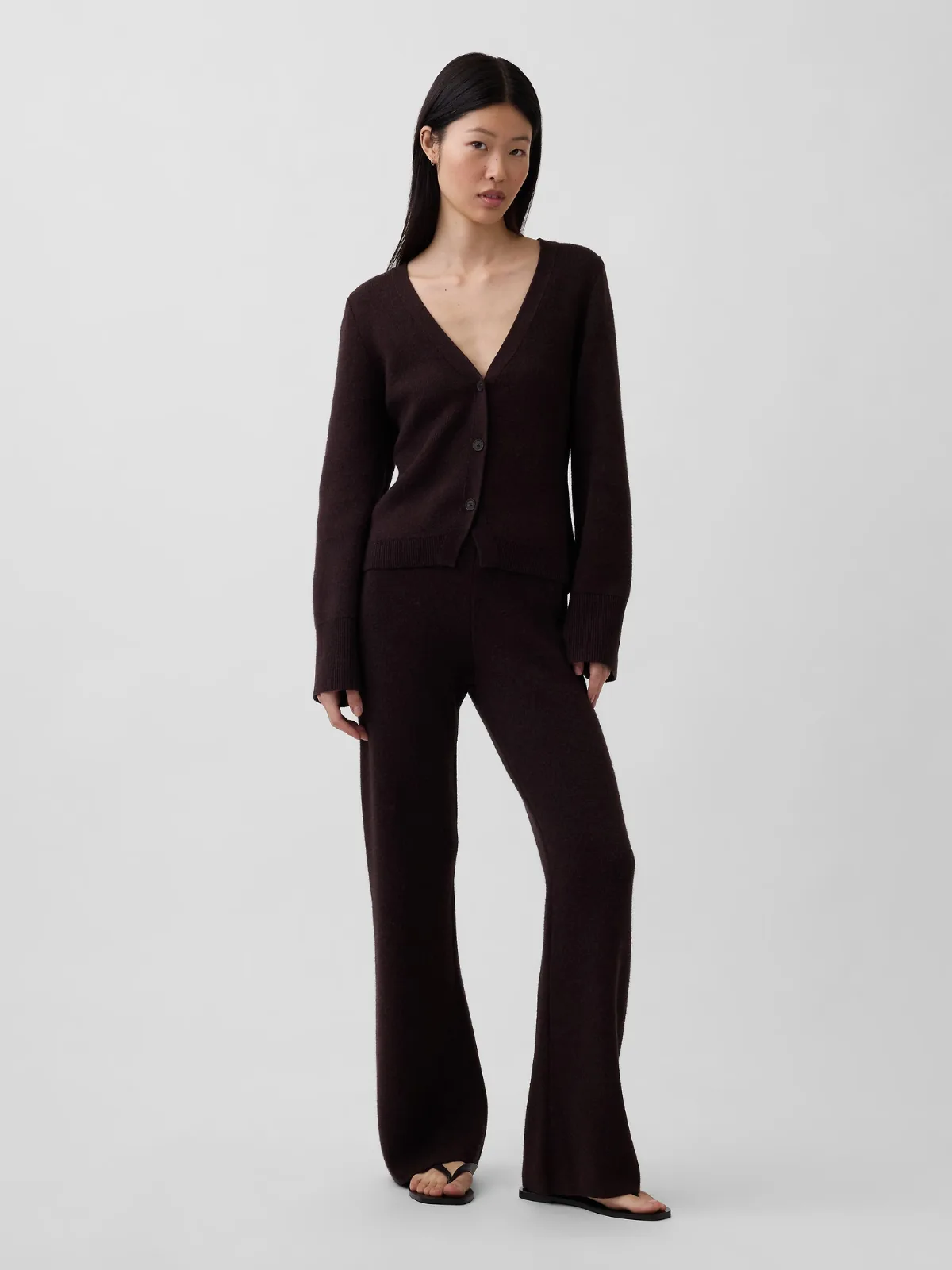 Low Rise Cotton-Blend Boot Sweater Pants by Gap