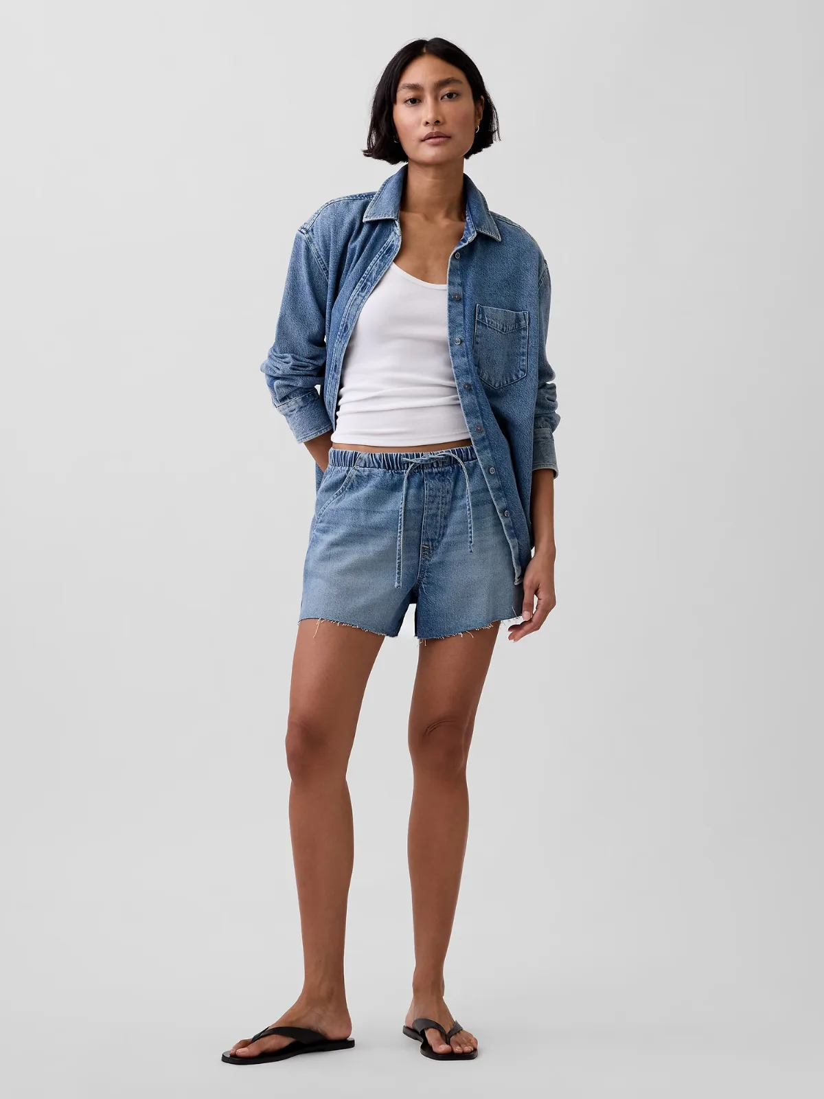 3.5 Low Slung Easy Denim Shorts by Gap