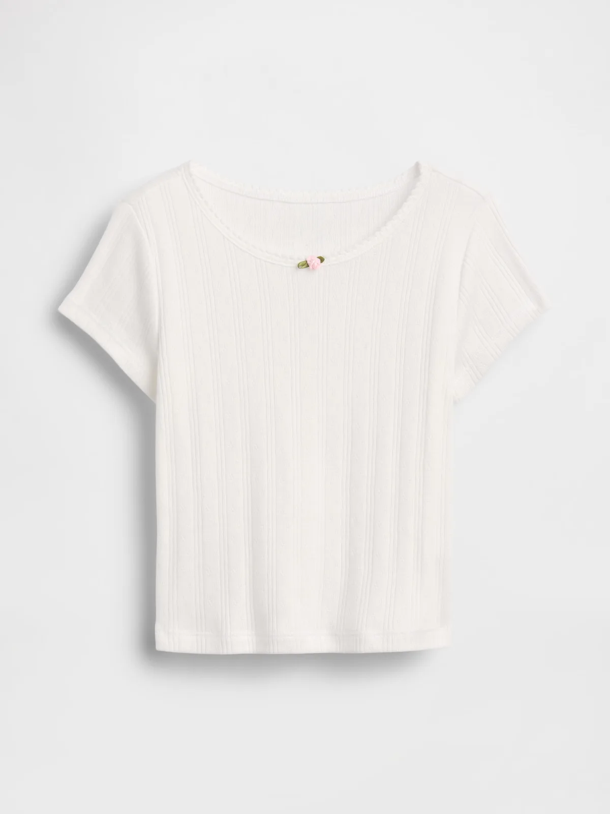 Pointelle Rib T-Shirt by Gap