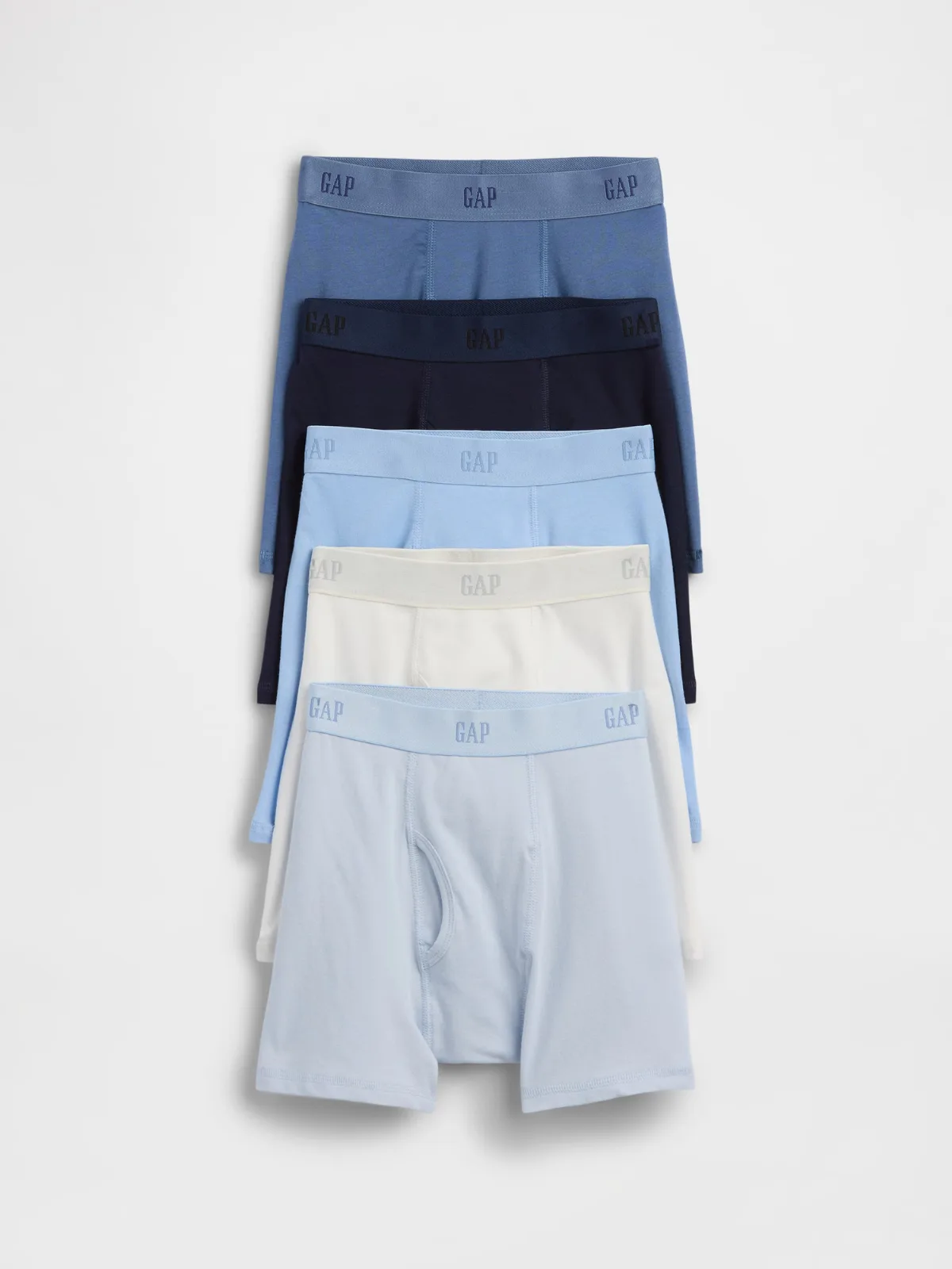 Organic Stretch Cotton Logo Boxer Briefs (5-Pack) by Gap