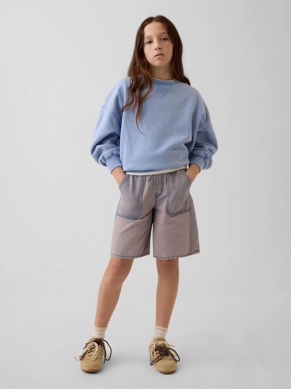 Low Rise Easy Longline Denim Shorts by Gap