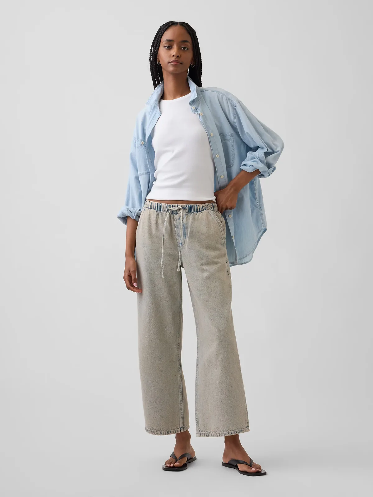 Low Rise 90s Loose Easy Crop Jeans by Gap