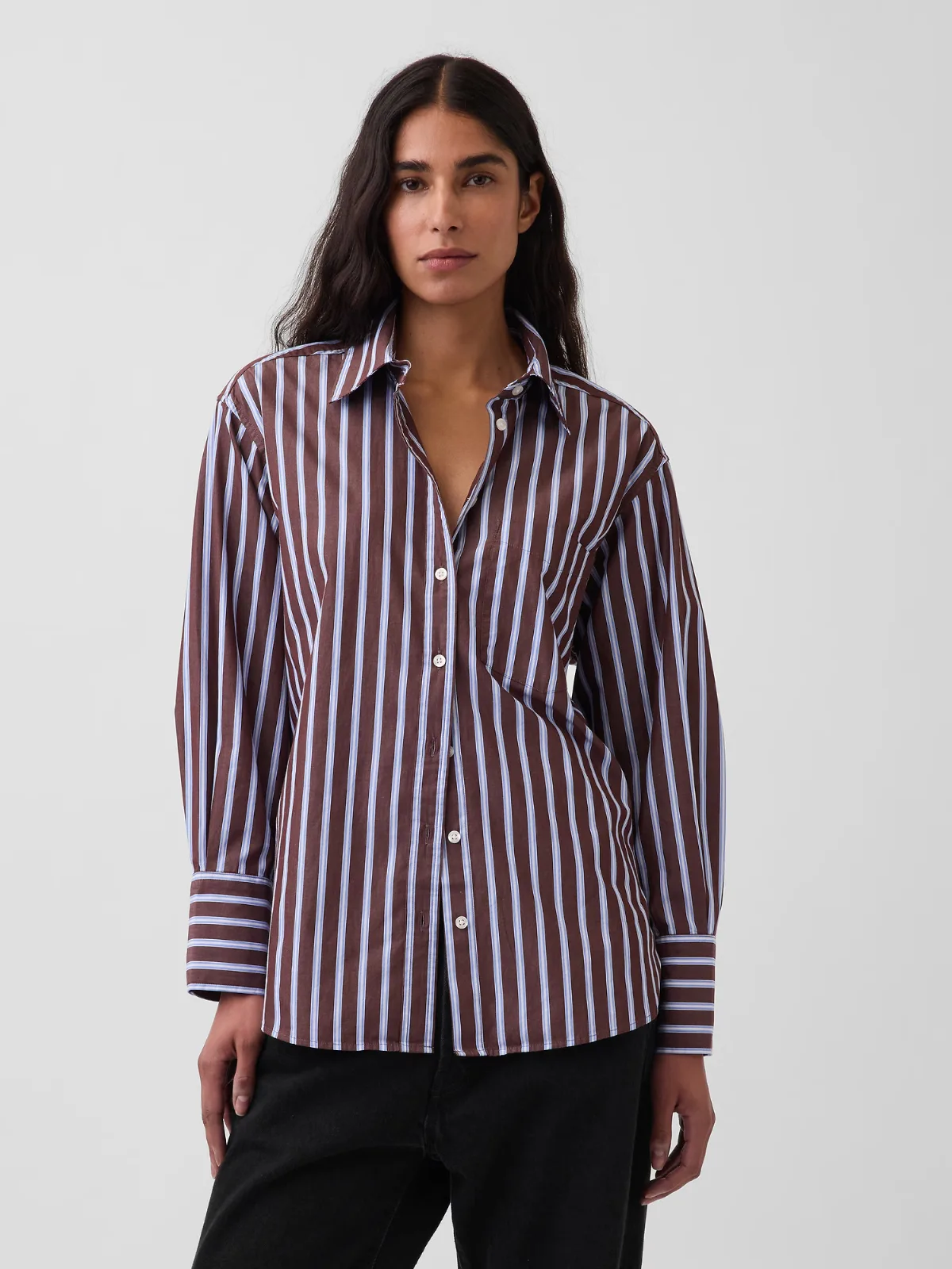 Organic Cotton Poplin Big Shirt by Gap