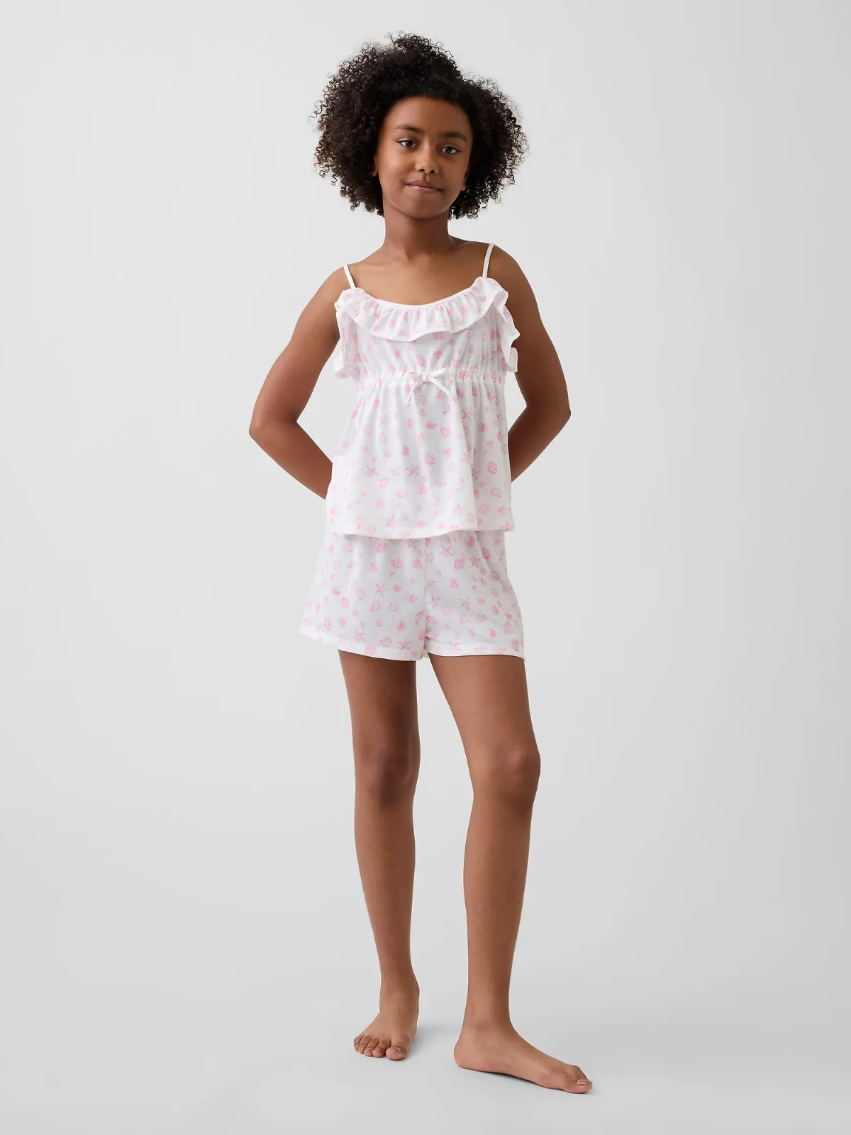 Recycled PJ Ruffle Cami Short Set by Gap